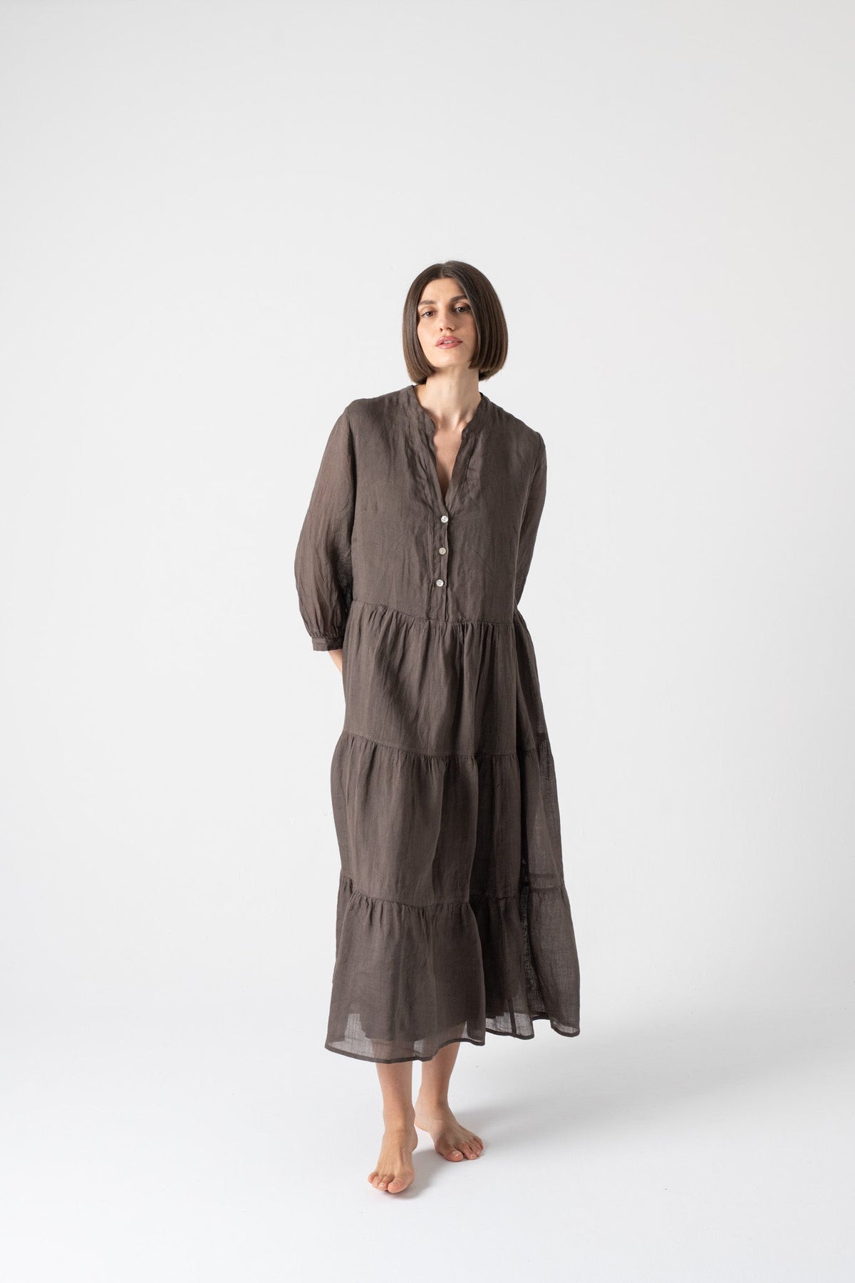 Altea Midi Dress Cocoa Luxmii