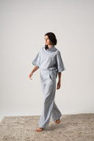Bjorn Linen Top French Blue Stripe Luxmii