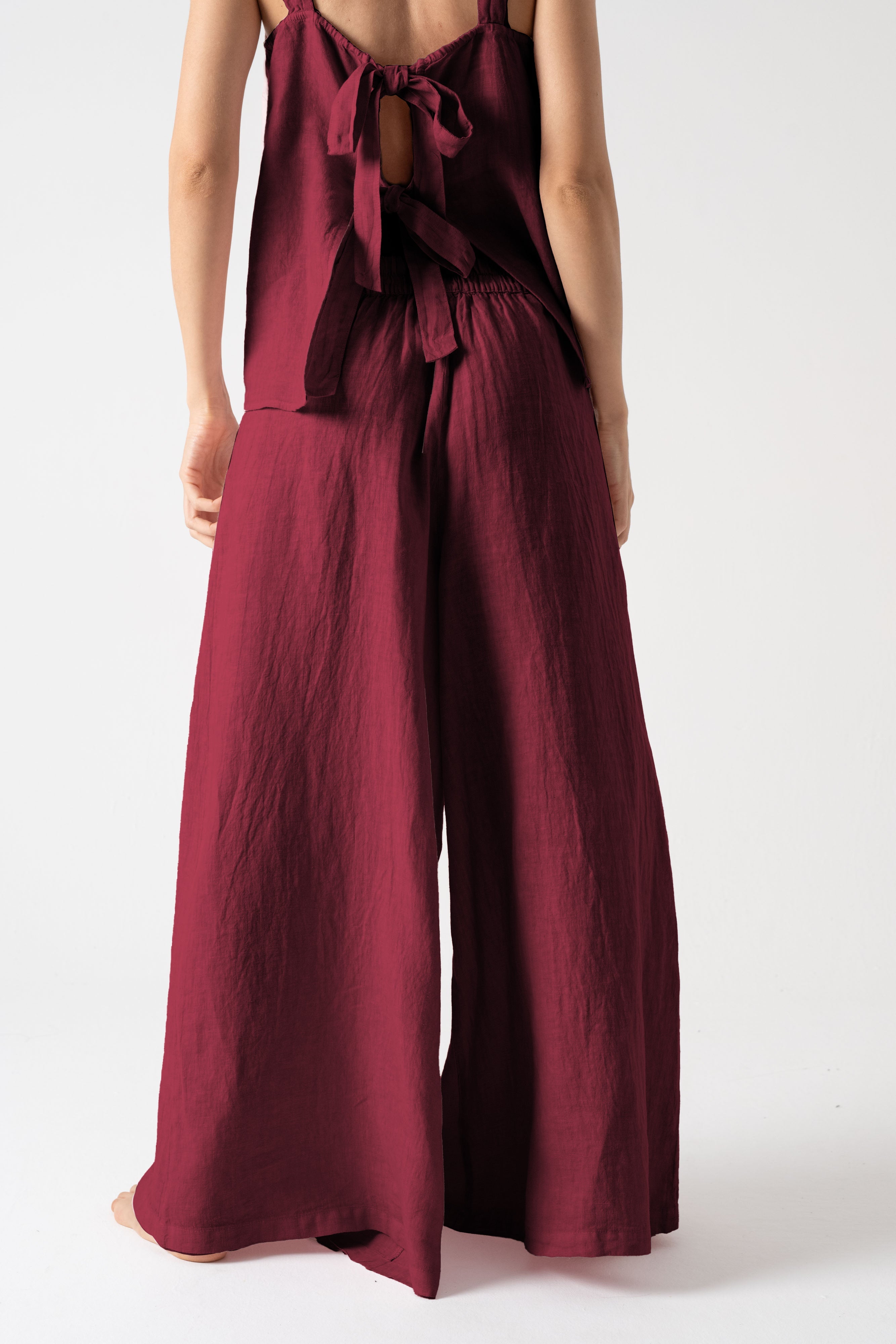 Bruno Palazzo Pant Wine Luxmii