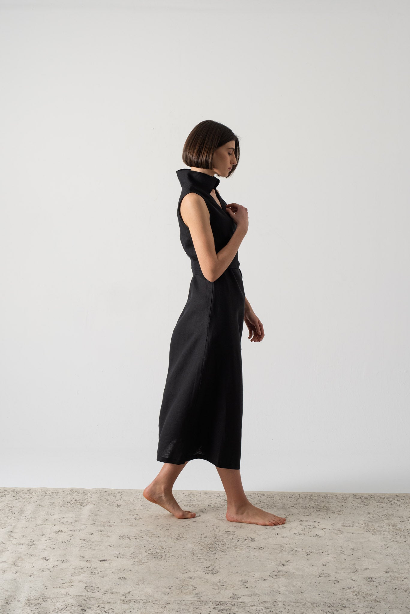 Cora Wrap Dress Black Luxmii