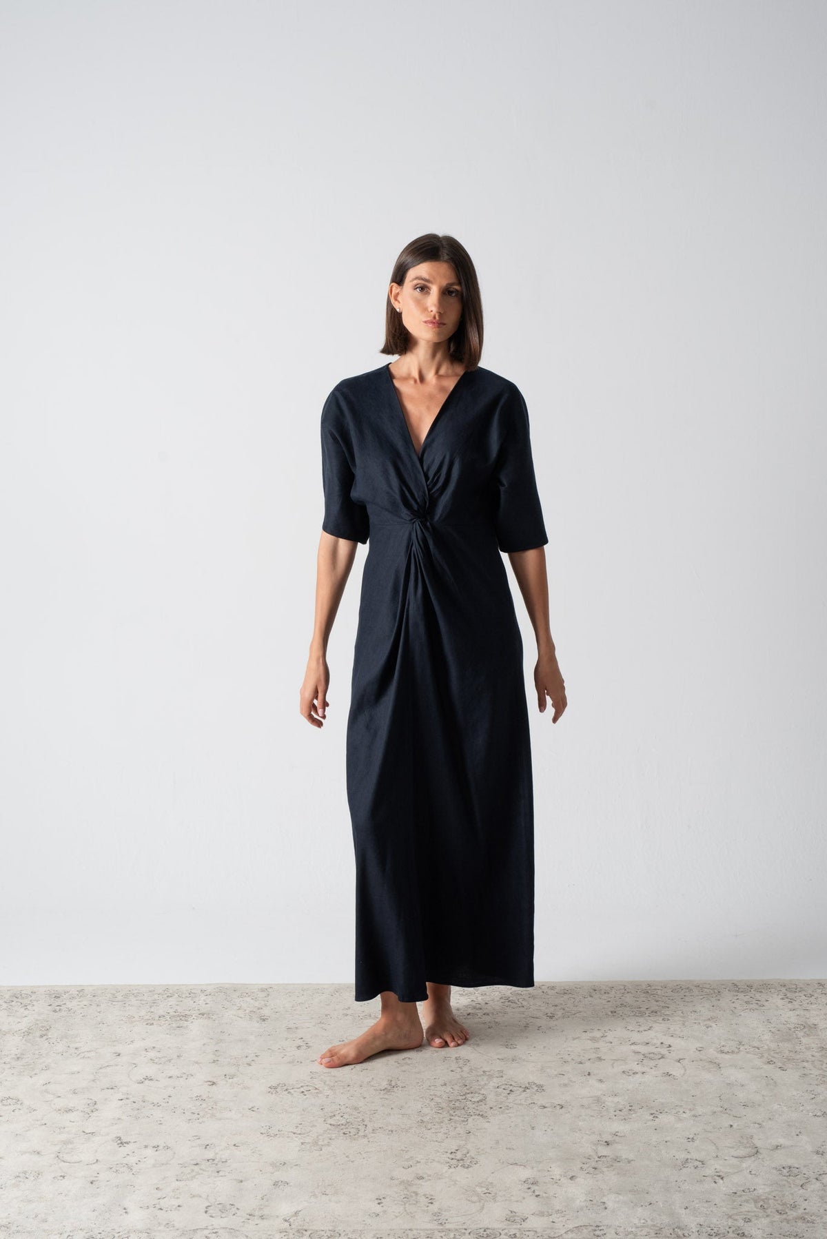 Dune Maxi Dress Navy Luxmii