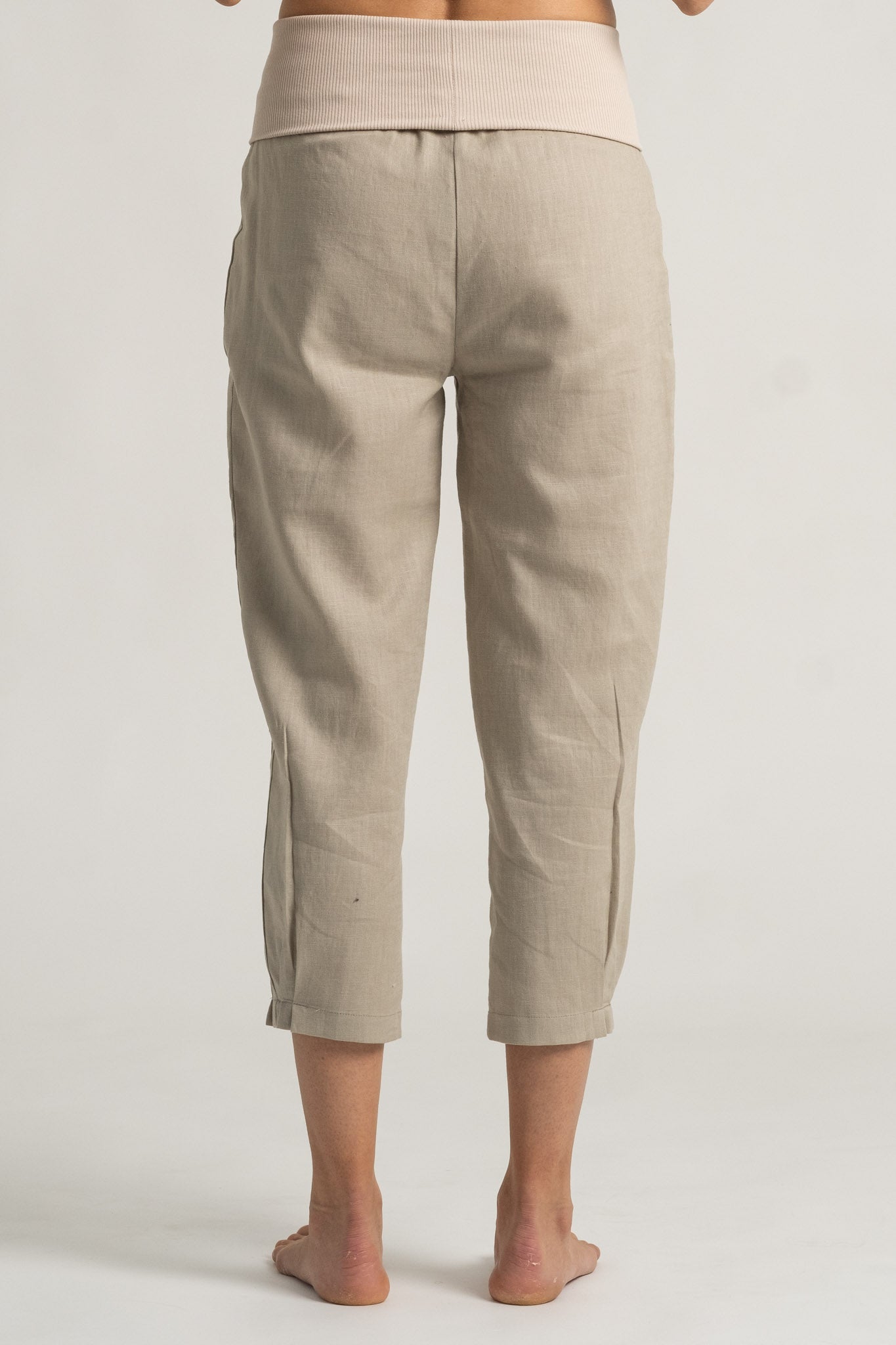Eos Cropped Linen Pant White Luxmii