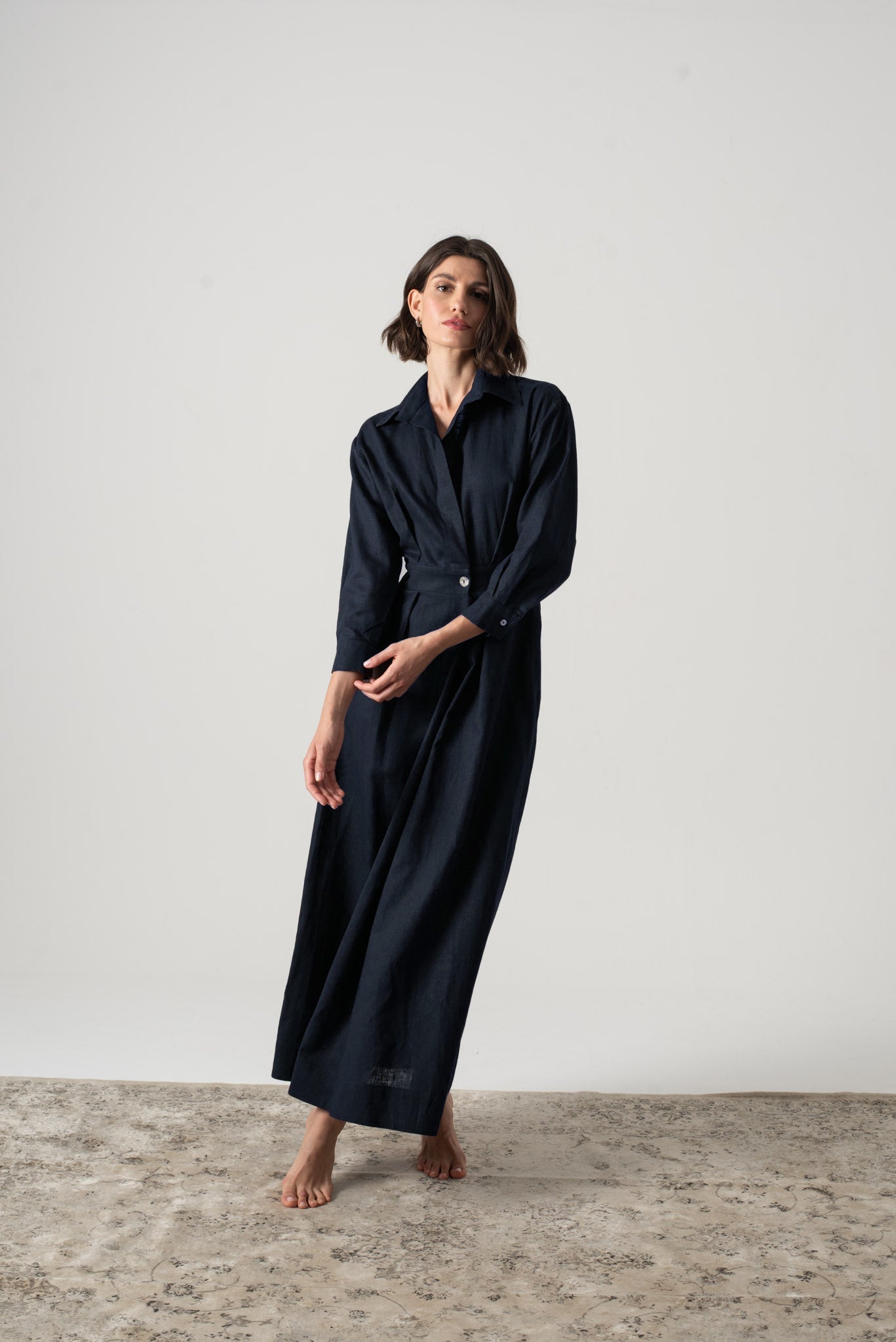 Halvar Linen Maxi Dress Brown Espresso (Copy) Luxmii