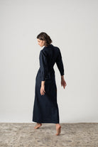 Halvar Linen Maxi Dress Brown Espresso (Copy) Luxmii
