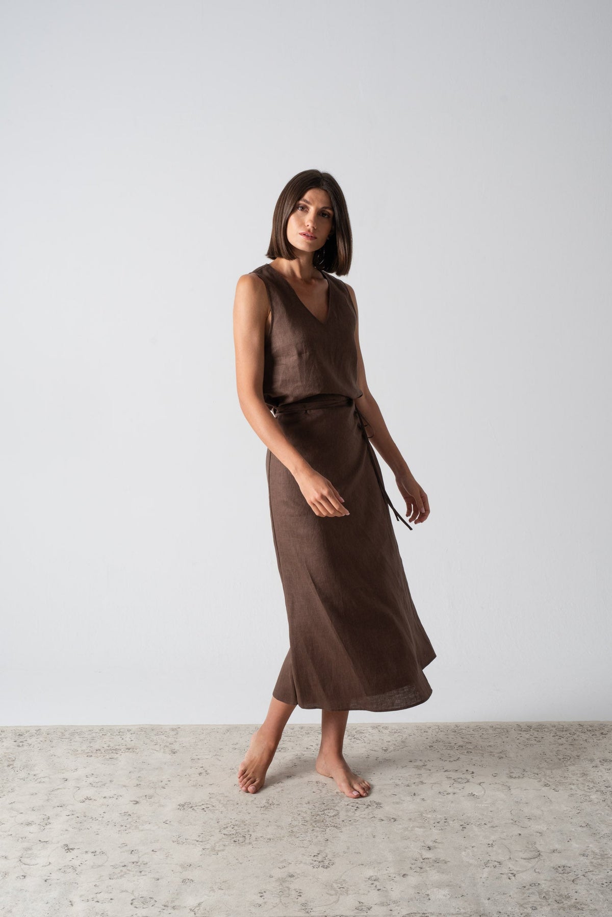 Isadora Wrap Dress Cocoa Luxmii
