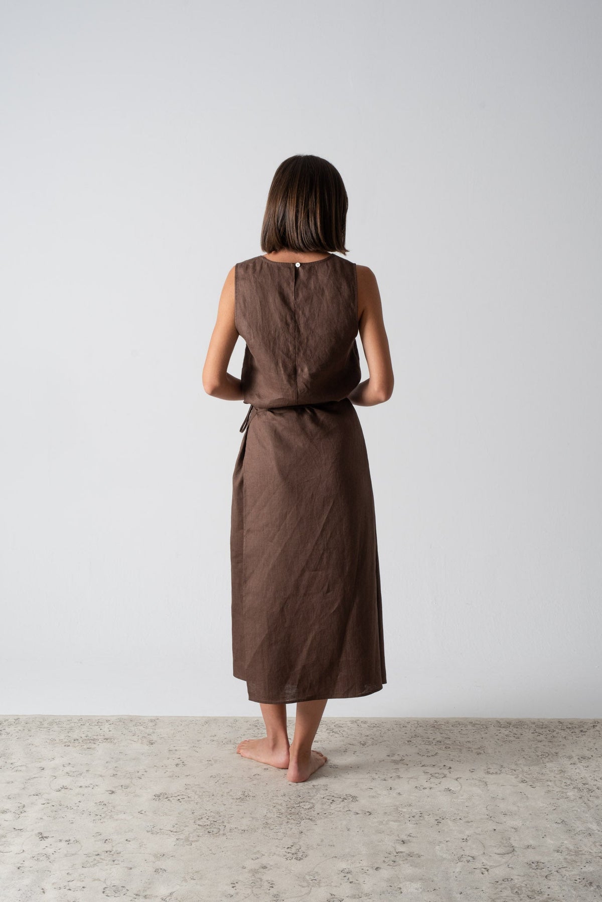 Isadora Wrap Dress Cocoa Luxmii