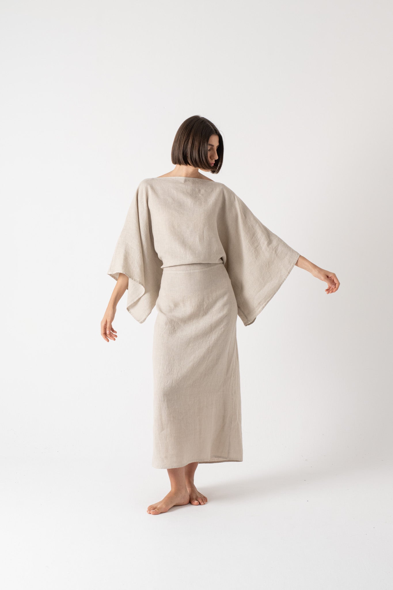 Kimonos Dress Oatmeal Luxmii