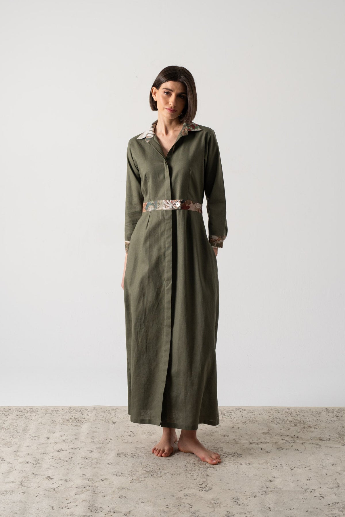 Mavi Maxi Dress Khaki Luxmii