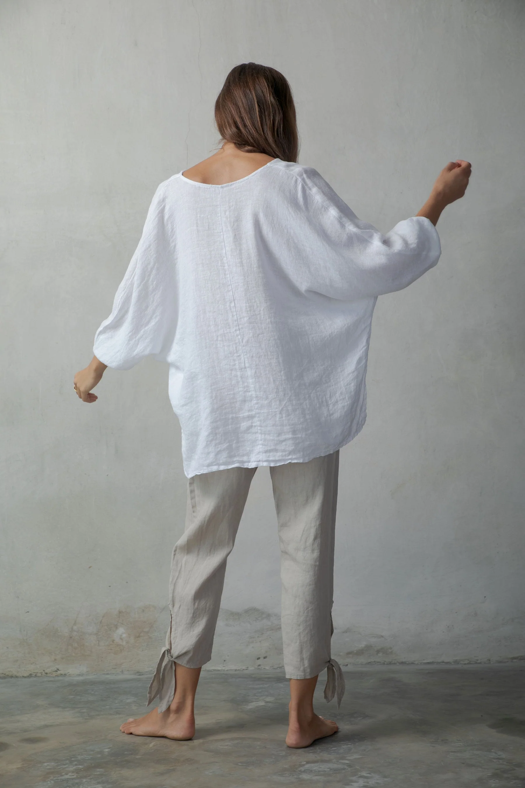 Relaxed Pallocino Top White & Black Luxmii