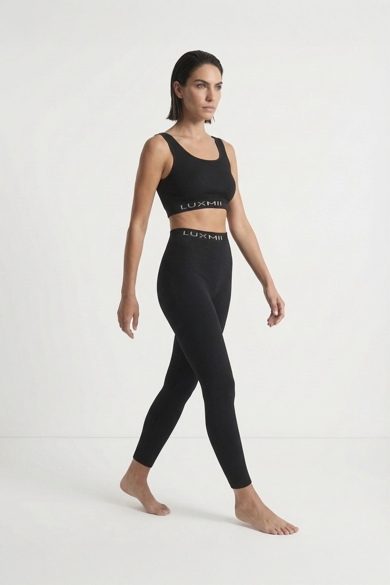 Ribbed Knit Mouvement Leggings Luxmii