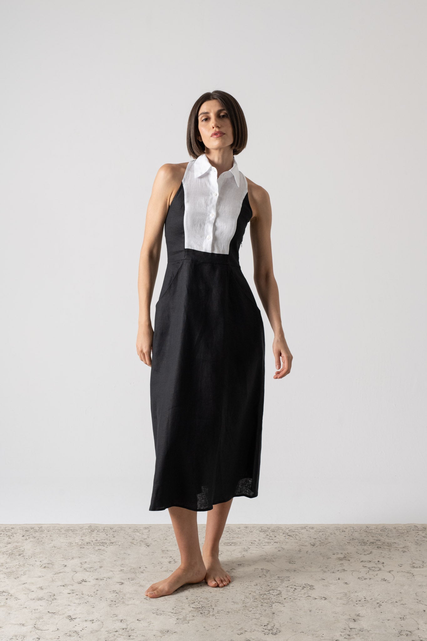 Tuxedo Dress Black Luxmii