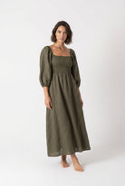 Agapi Maxi Dress Khaki Luxmii