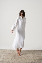 Alarik Linen Kaftan White Luxmii