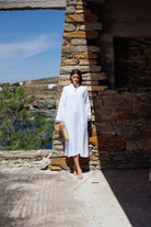 Alarik Linen Kaftan White Luxmii