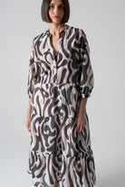 Altea Midi Dress in Savannah Print Luxmii