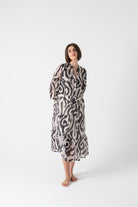 Altea Midi Dress in Savannah Print Luxmii