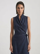 Amara Cowl Neck Wrap Dress Luxmii