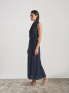 Amara Cowl Neck Wrap Dress Luxmii