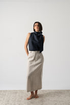 Axel Tie Top Navy Luxmii