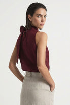 Axel Tie Top Wine Luxmii