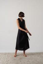 Cora Wrap Dress Black Luxmii