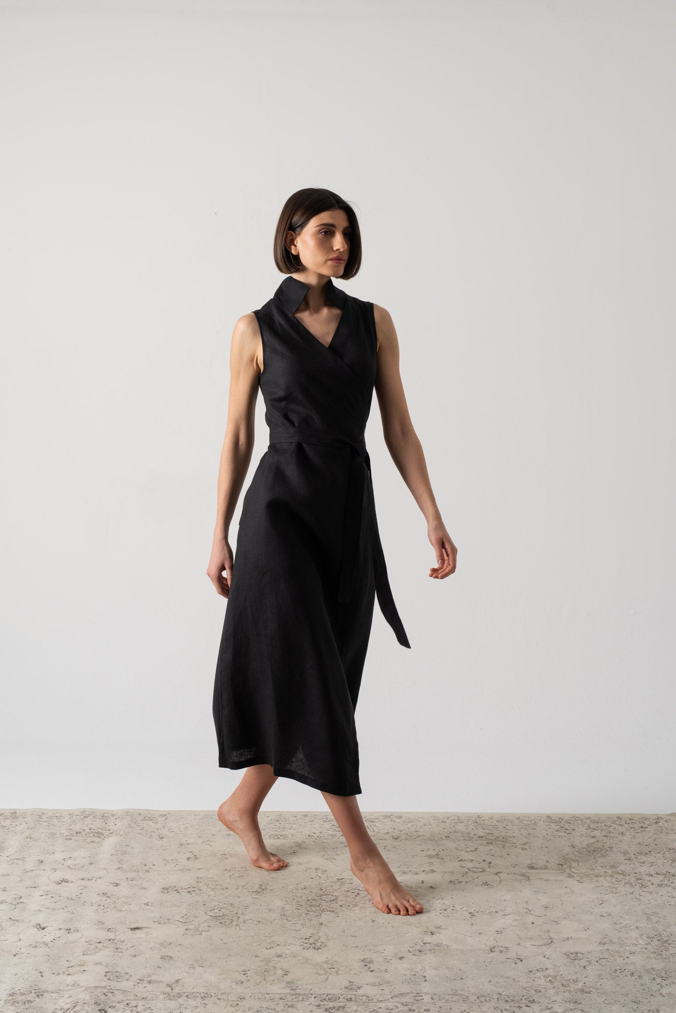 Cora Wrap Dress Black Luxmii