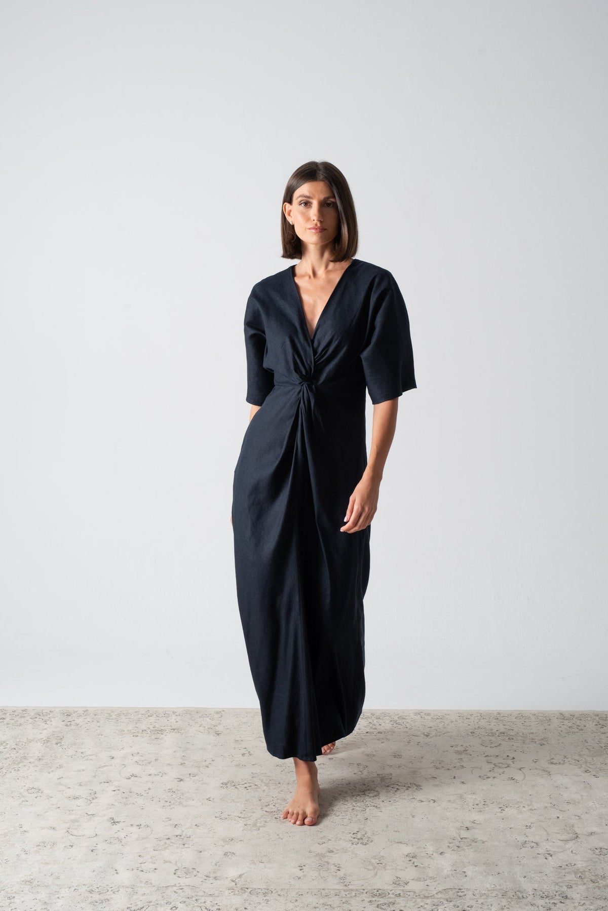 Dune Maxi Dress Navy Luxmii