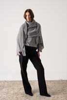 Fluire Cashmere Wrap Mélange Grey Luxmii