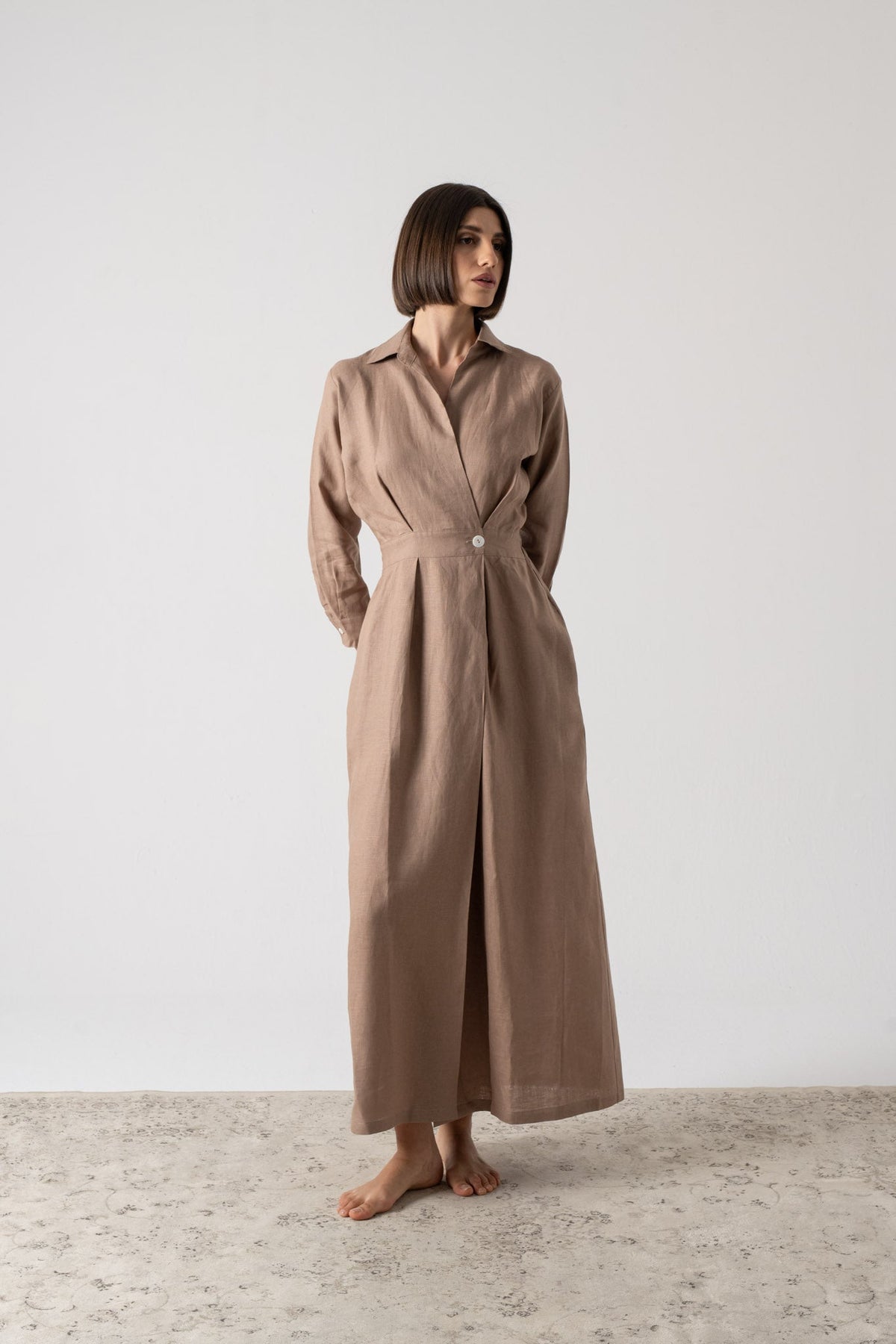 Halvar Maxi Dress Mocha-Taupe Luxmii