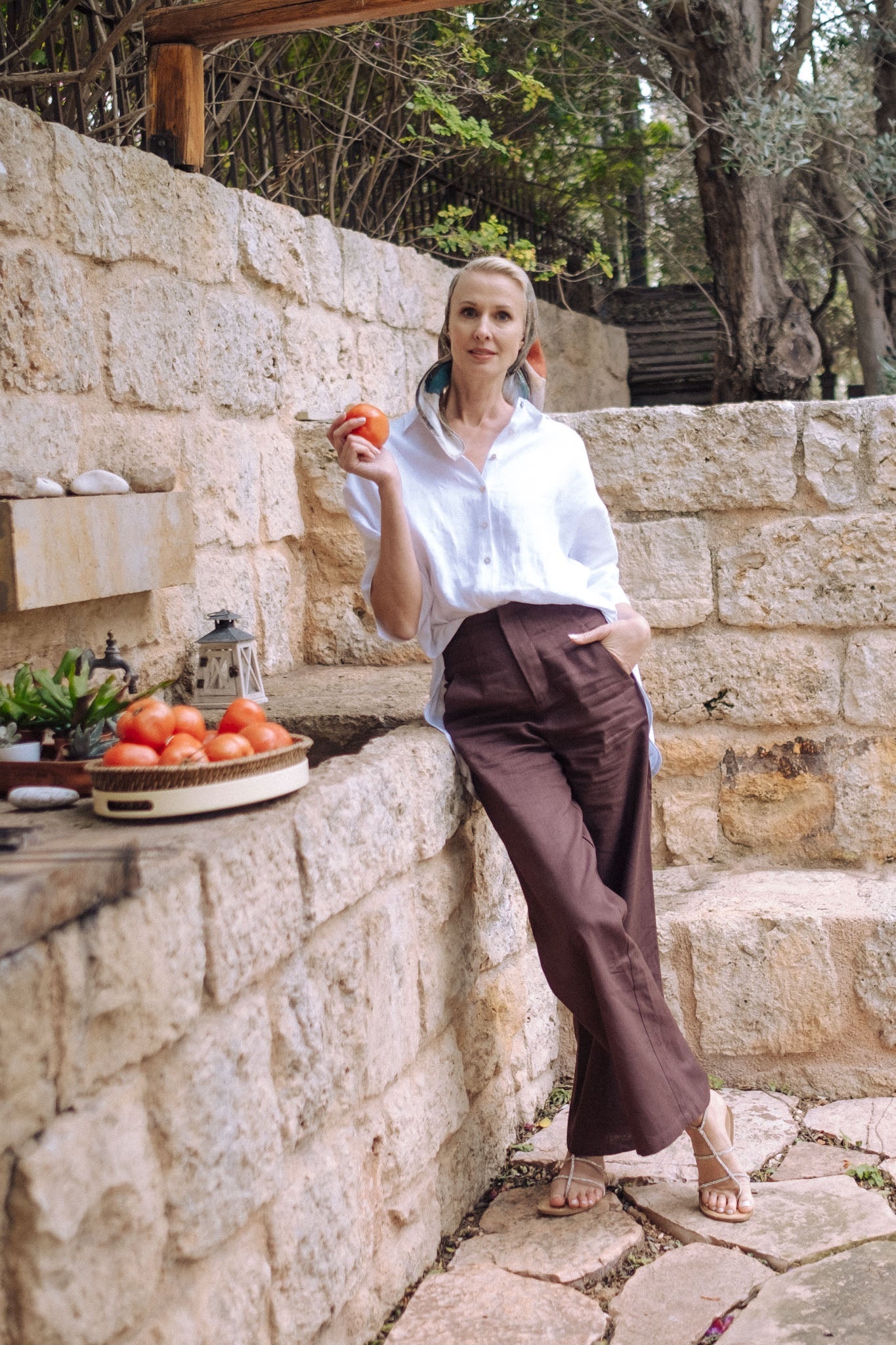 Hanne Trouser Brown Espresso – LUXMII