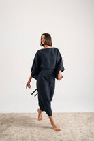 Kimonos Dress Navy Luxmii