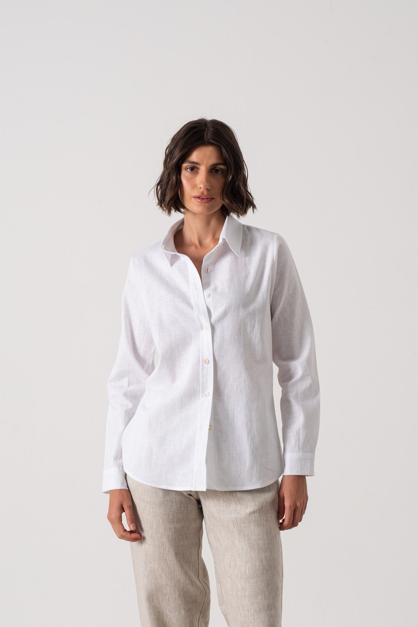 La Classica Linen Shirt White Luxmii