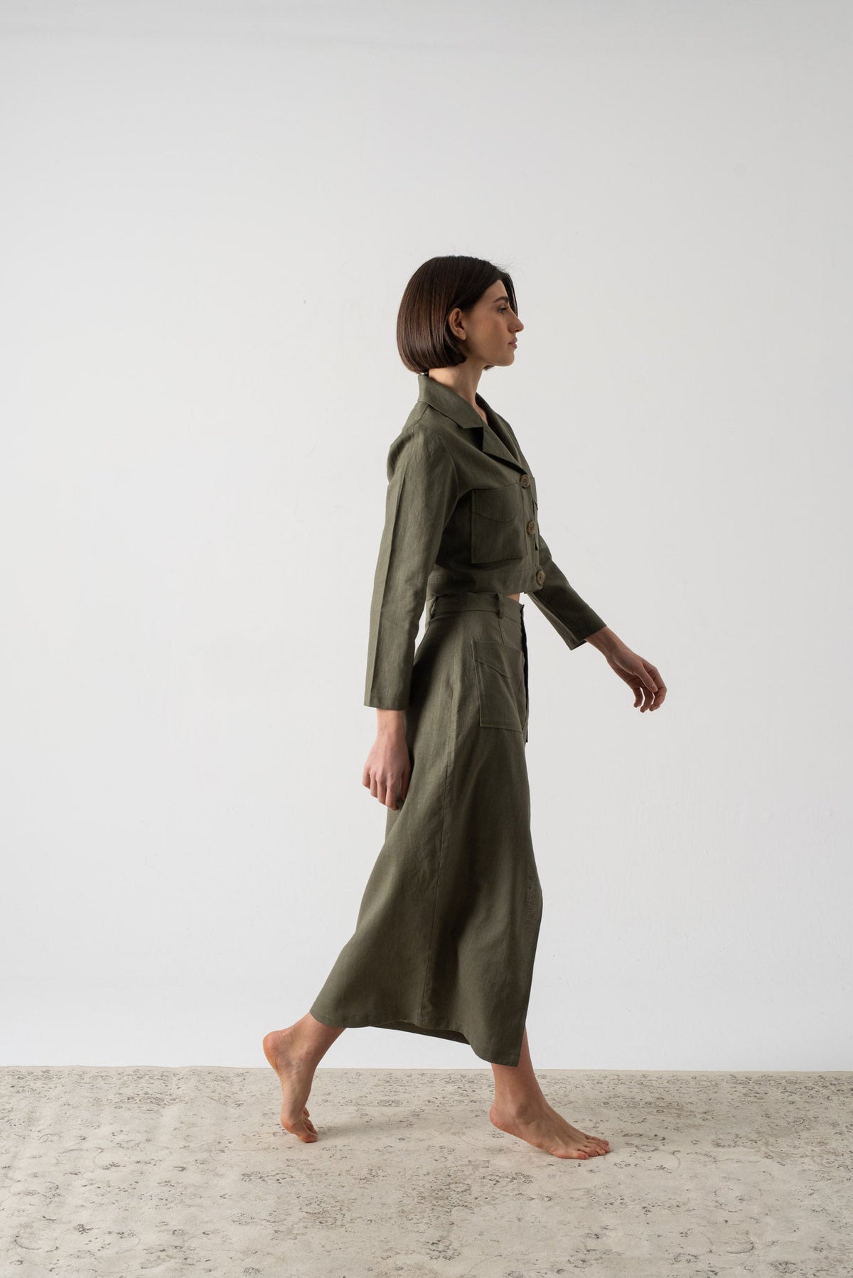 Lior Shirt Jacket Khaki Luxmii