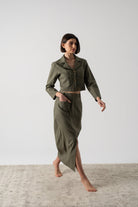 Lior Shirt Jacket Khaki Luxmii