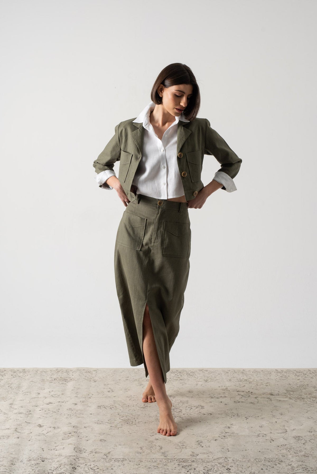 Lior Skirt Khaki Luxmii