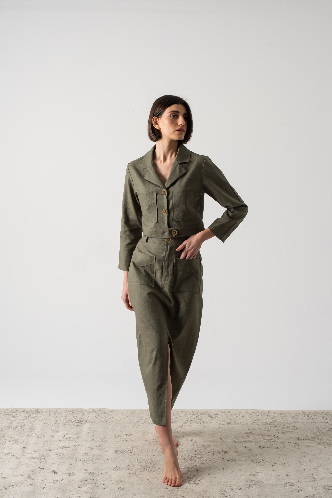 Lior Skirt Khaki Luxmii