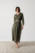 Mavi Maxi Dress Khaki Luxmii