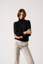 Ombra Cashmere Turtleneck Sweater Black Luxmii