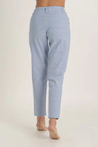 Pioggia Linen Trouser Sky Blue Luxmii