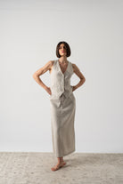 Rhea Skirt Royal Natural Luxmii