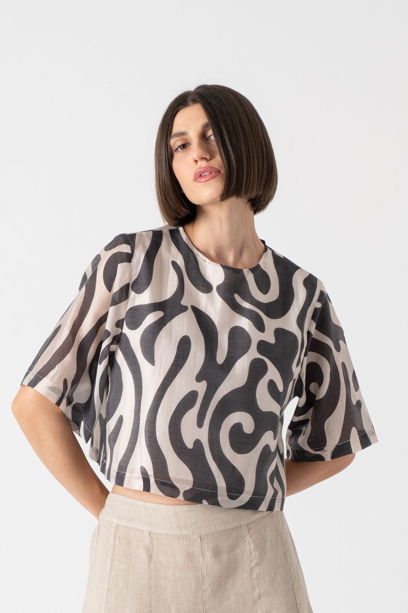 Scarto Top in Etereo Print Luxmii