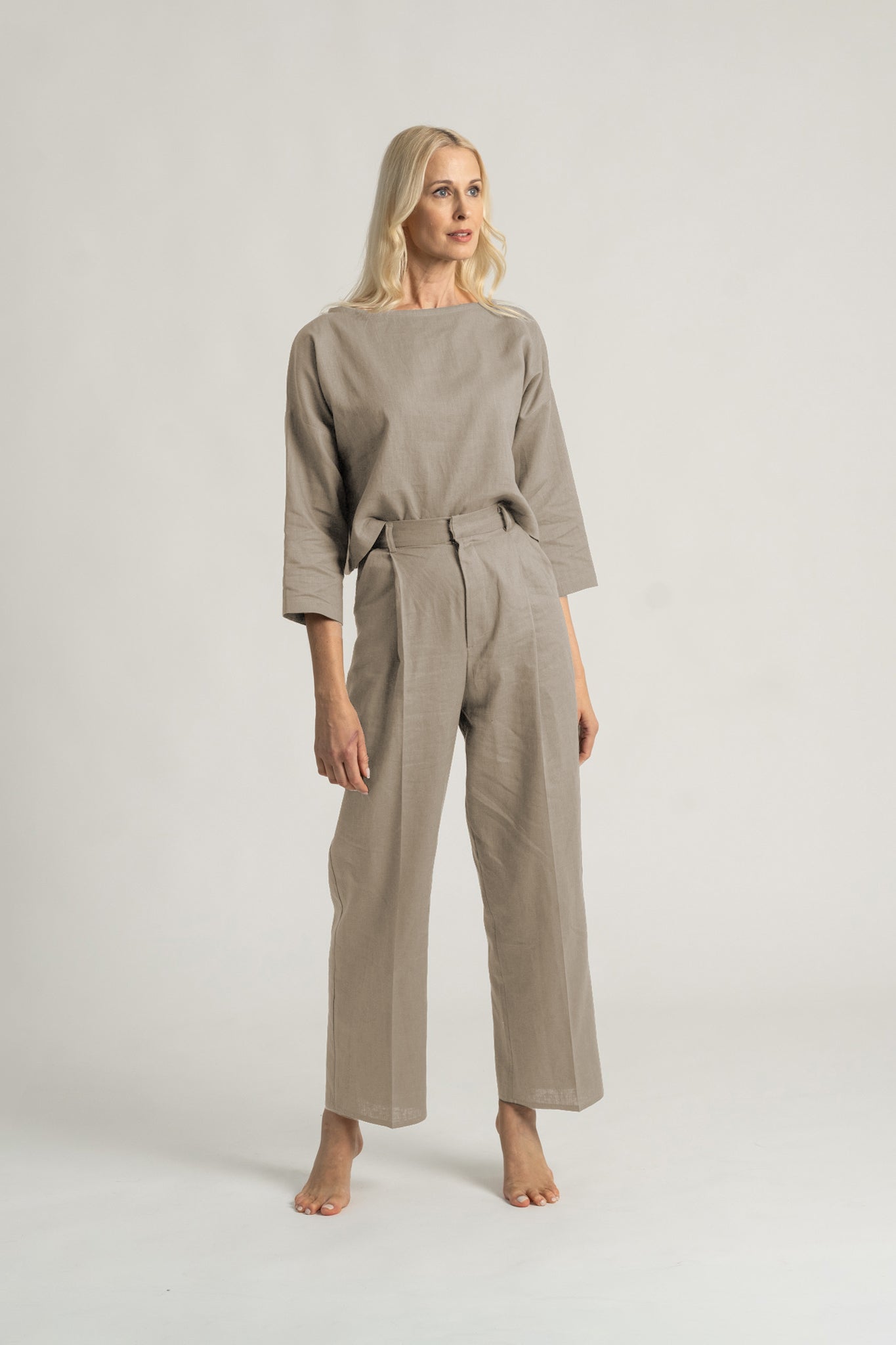 Thalia Trouser Oatmeal Luxmii