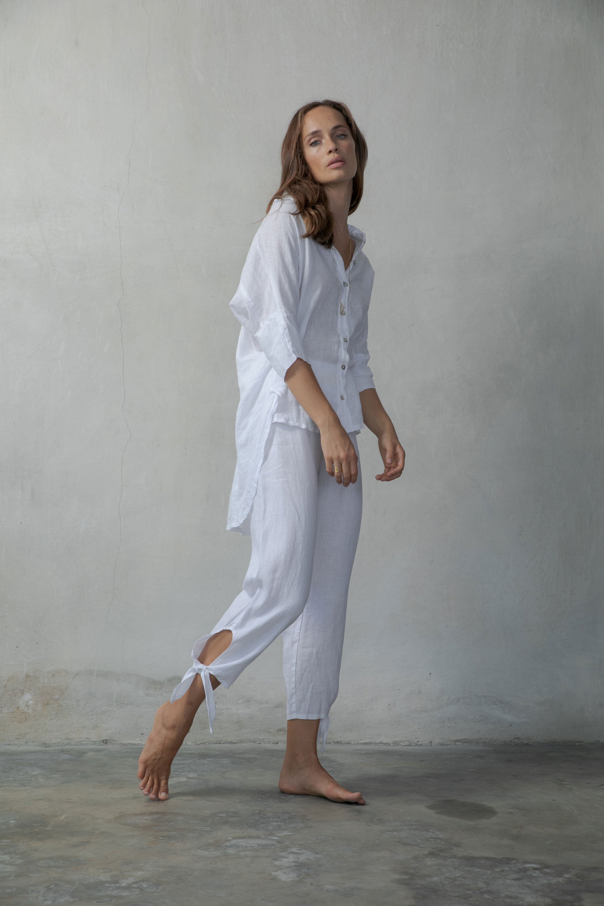 Linen pants and tunic set. Flax pants and tunic. Casual wear. Casual outlet capris and tunic. European linen