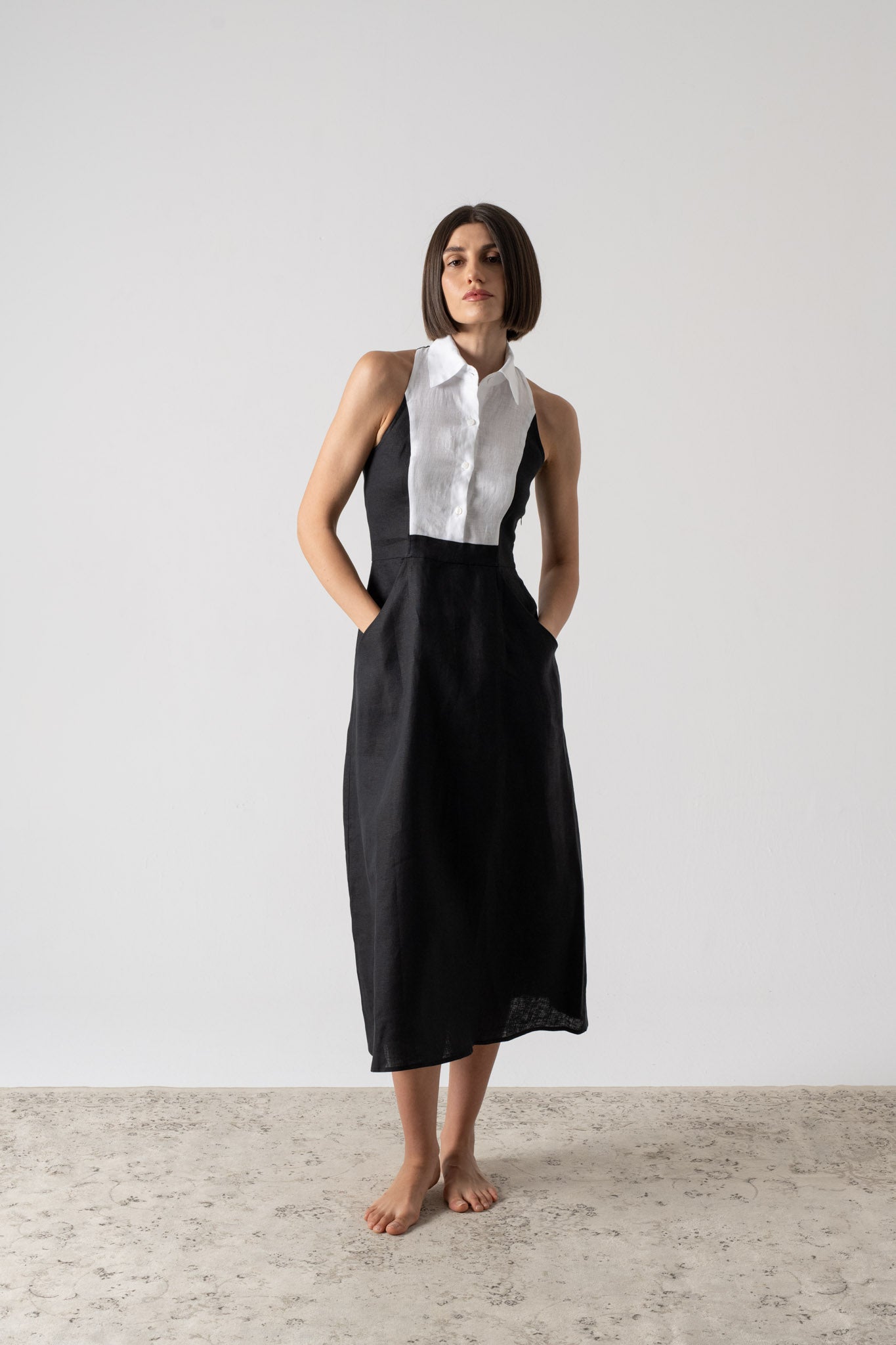 Tuxedo Dress Black Luxmii