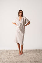 Vacanza Linen Kaftan Natural Luxmii