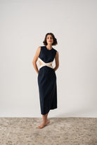 Zado Dress Navy Luxmii