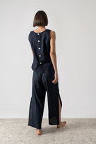 Zakai Wrap Pant Navy Luxmii