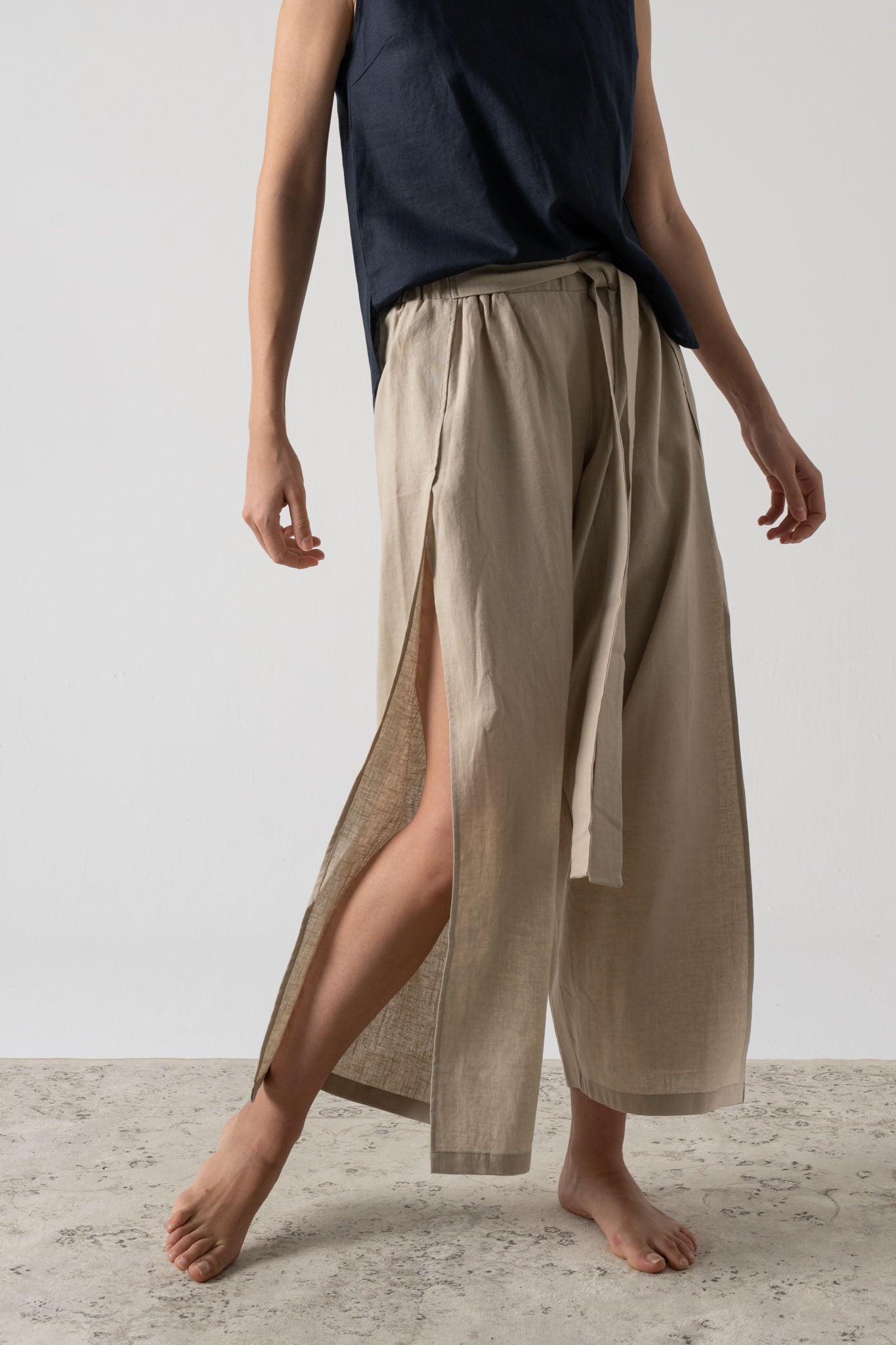 Zakai Wrap Pant Oatmeal Luxmii