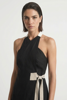 Zulu Wrap Dress in Black Luxmii